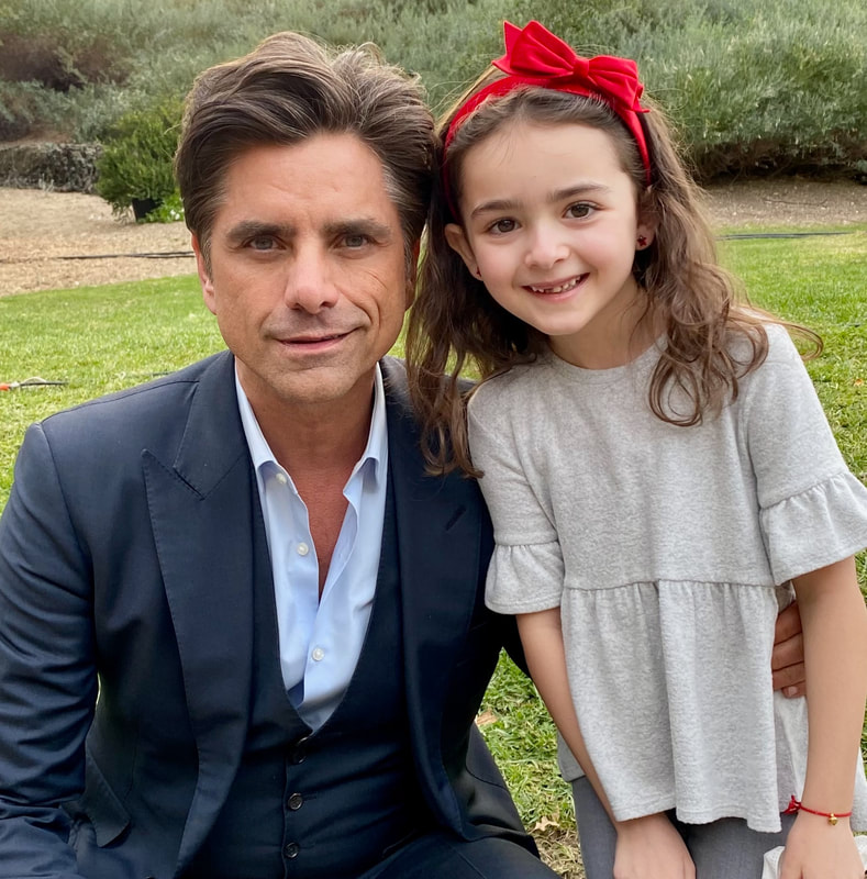 John Stamos and Ella Grace Helton shot an Orowheat Bread commercial together